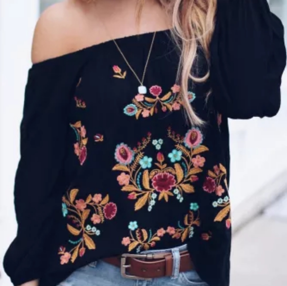 Floral embroidered Shirt